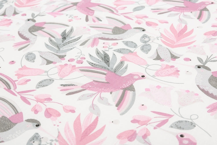 Матрак За Кошара - Птици Розови 120 X 60 --- BebeMama