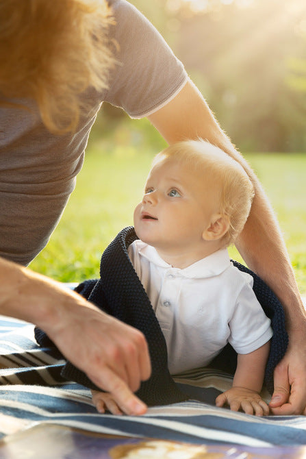 Плетено Одеяло – Тъмнозелено 100X80 --- BebeMama