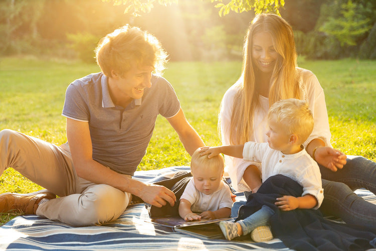 Плетено Одеяло – Синьо 100X80 --- BebeMama