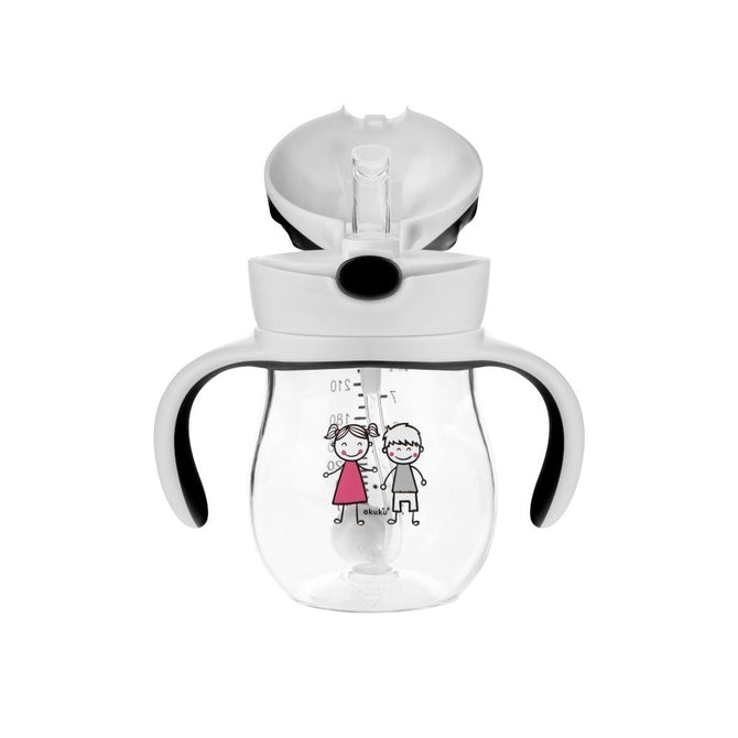 Неразливаща Се Чаша 250 Мл С Двойна Дръжка Сива --- BebeMama