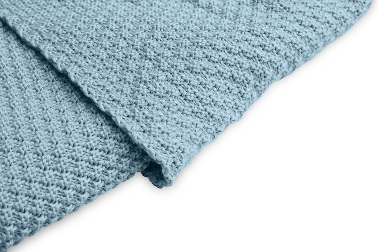 Одеяло За Повиване С Качулка 100% Бамбук -Синьо 90X85 --- BebeMama