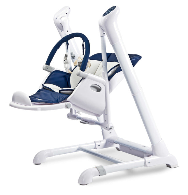 Scaun înalt și balansoar electric 2 în 1 Indigo Navy Caretero