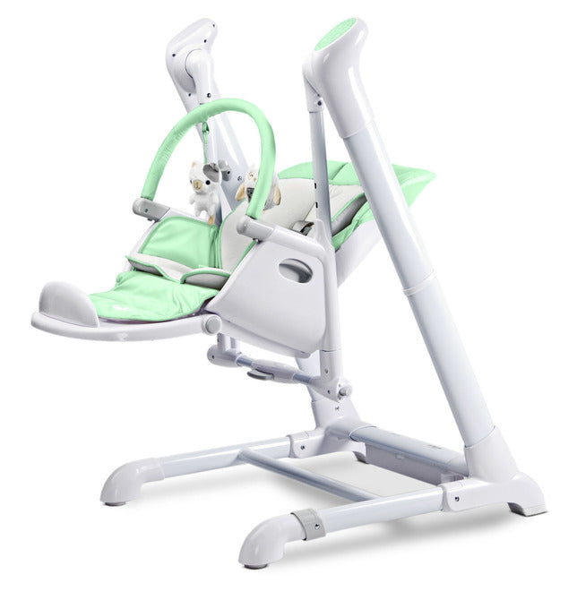 Scaun înalt și balansoar electric 2 în 1 Indigo Mint Caretero