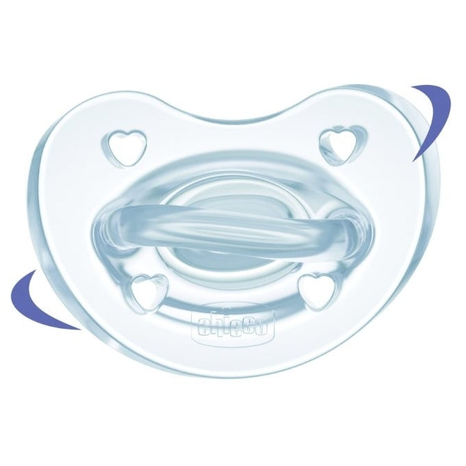 Залъгалка Chicco Physio Soft, Силикон, Ортодонтична Форма, 0-6 Месеца, Бяла --- BebeMama