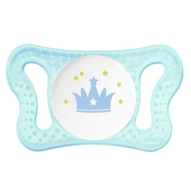 Залъгалка Chicco Physio Micro Силикон Ортодонтична Форма 0-2 Месеца 2 Бр Синя