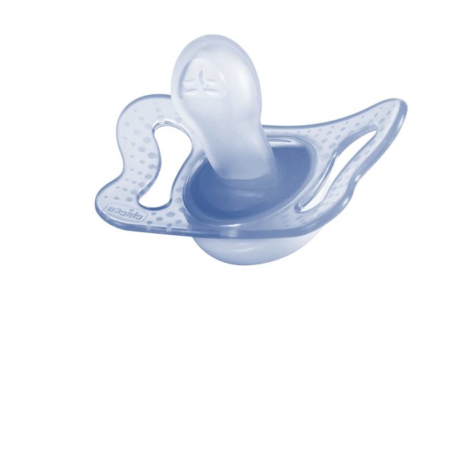 Залъгалка Chicco Physio Micro Силикон Ортодонтична Форма 0-2 Месеца 2 Бр Синя