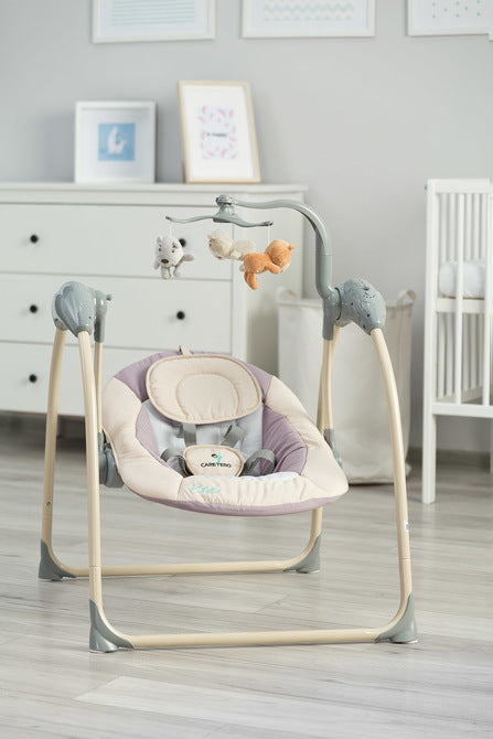 Balansoar electric cu buclă până la 12 kg, bej, Caretero