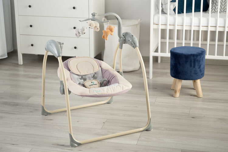 Balansoar electric cu buclă până la 12 kg, bej, Caretero