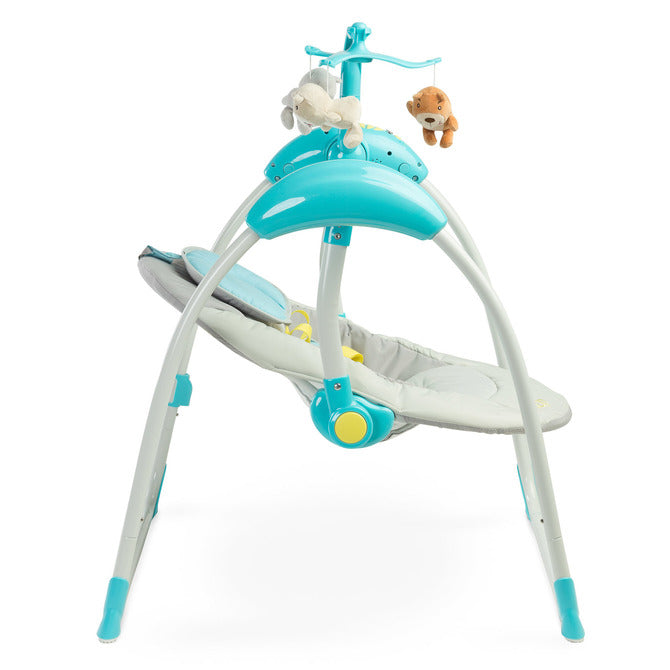 Balansoar electric cu buclă până la 12 kg, albastru, Caretero
