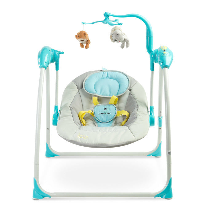 Balansoar electric cu buclă până la 12 kg, albastru, Caretero