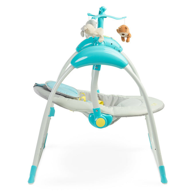 Balansoar electric cu buclă până la 12 kg, albastru, Caretero
