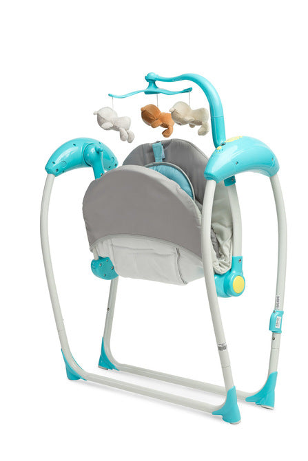Balansoar electric cu buclă până la 12 kg, albastru, Caretero