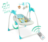 Balansoar electric cu buclă până la 12 kg, albastru, Caretero