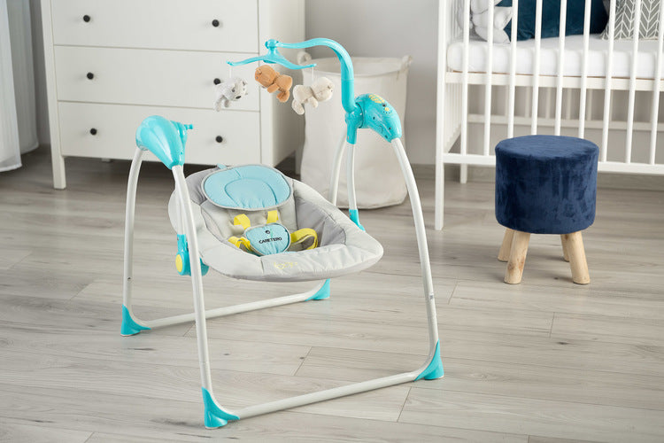 Balansoar electric cu buclă până la 12 kg, albastru, Caretero