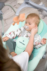 Balansoar electric cu buclă până la 12 kg, albastru, Caretero