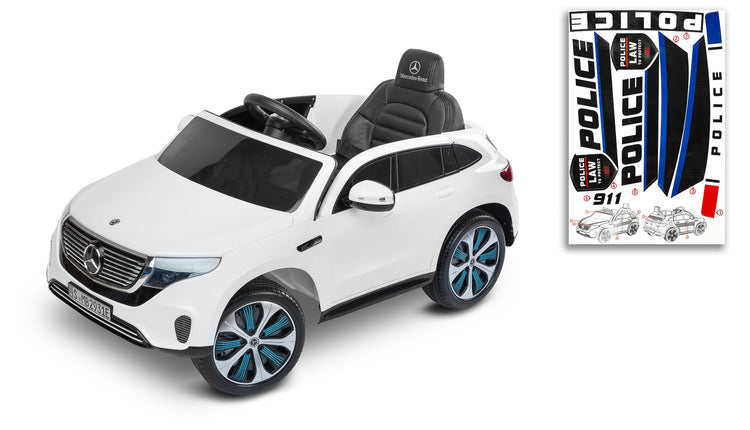 Акумулаторен Автомобил Mercedes Benz Eqc Police Бял Caretero Toyz