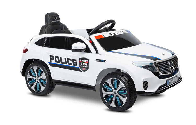 Акумулаторен Автомобил Mercedes Benz Eqc Police Бял Caretero Toyz