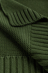 Pătură din bambus și bumbac verde 100x80