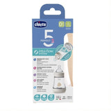 Biberon Chicco Perfect5 PP Tetină din silicon cu flux lent 150 ml 0+ luni bej