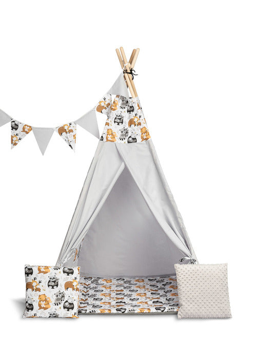 Палатка Tipi Raccоns Grey Caretero Toyz --- BebeMama