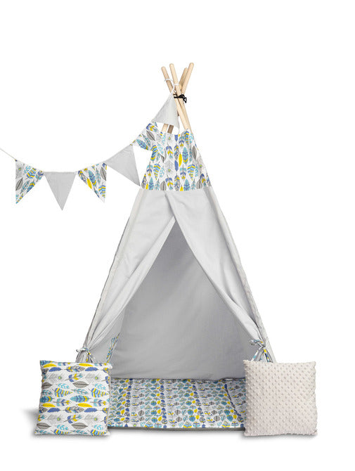 Палатка Tipi С Цветни Пера Caretero Toyz --- BebeMama
