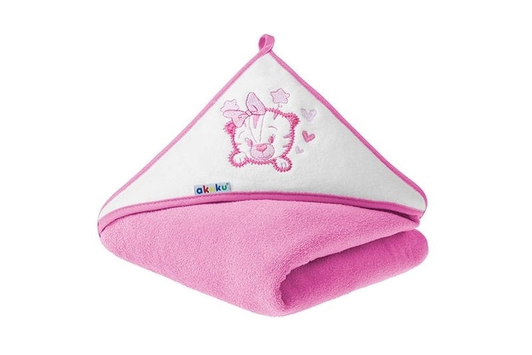 Бебешка Хавлия С Качулка Розова 100Х100 --- BebeMama