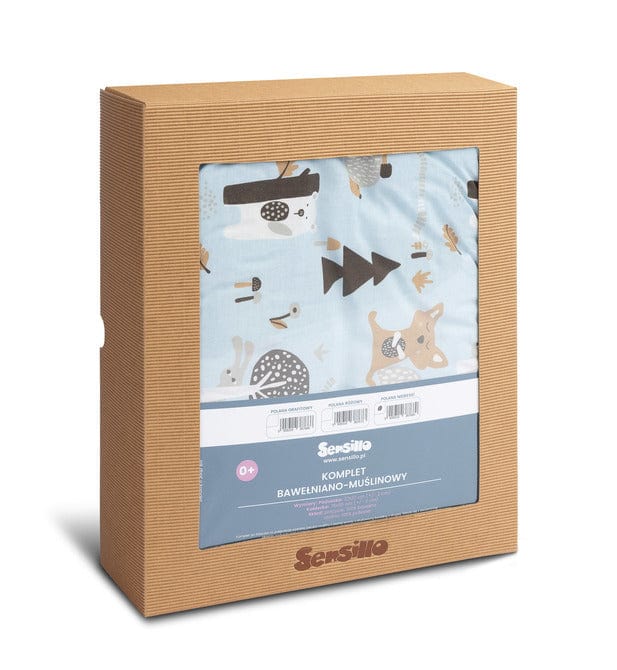 Памучен Спален Комплект Син Sensillo