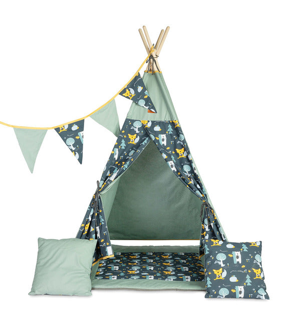 Палатка Типи Meadow Зелен --- BebeMama