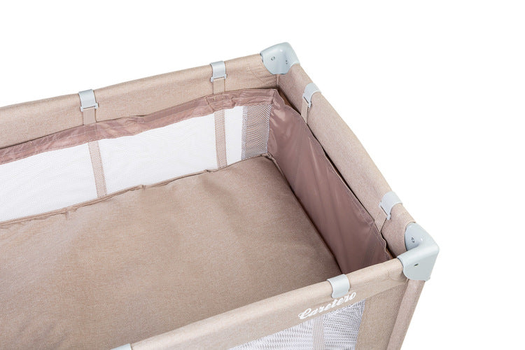 Сгъваема Кошара За Пътуване 1 Ниво Basic Beige Caretero --- BebeMama
