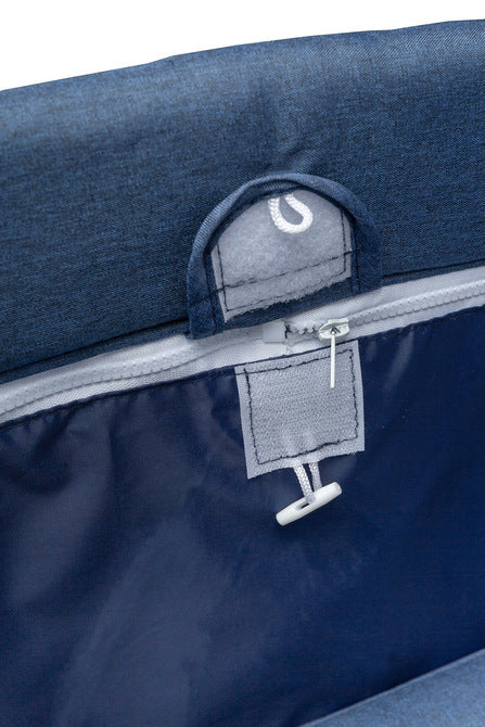 Pătuț de călătorie pliabil cu 2 niveluri Basic Navy Caretero