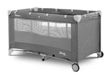 Pătuț de călătorie pliabil Basic Plus Graphite cu 2 niveluri Caretero