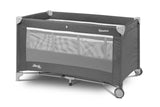 Pătuț de călătorie pliabil Basic Plus Graphite cu 2 niveluri Caretero
