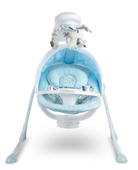 Електрическа Люлка шезлонг до 12кг Blue Caretero --- BebeMama