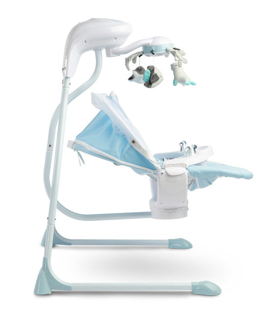 Електрическа Люлка шезлонг до 12кг Blue Caretero --- BebeMama