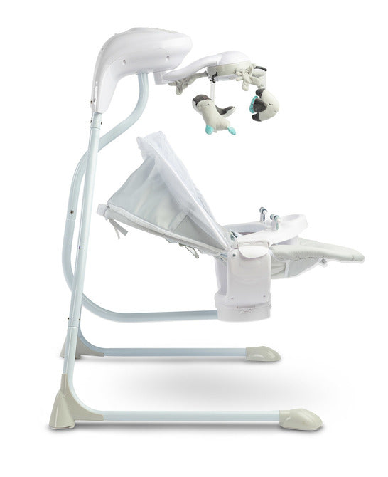 Електрическа Люлка шезлонг до 12кг Grey Caretero --- BebeMama