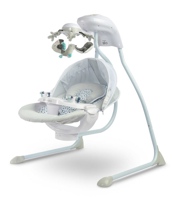 Електрическа Люлка шезлонг до 12кг Grey Caretero --- BebeMama