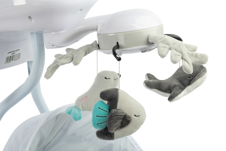 Електрическа Люлка шезлонг до 12кг Grey Caretero --- BebeMama