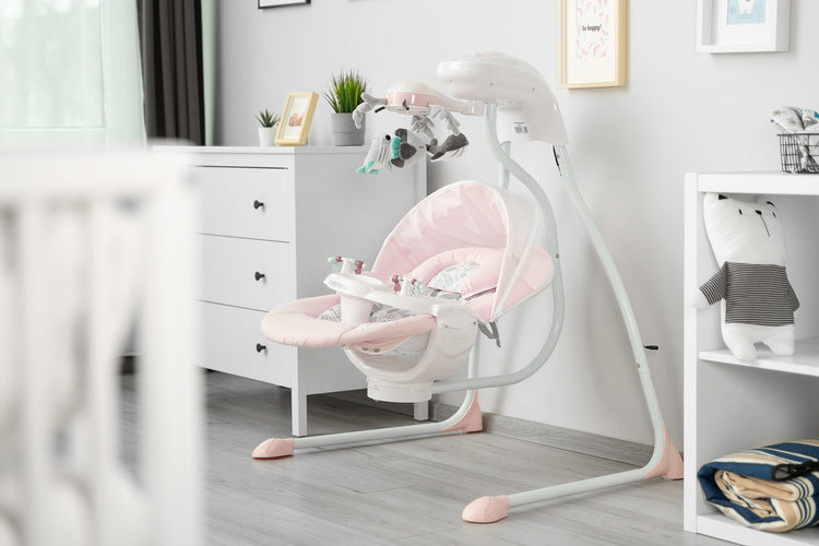 Електрическа Люлка Raffi Pink Caretero --- BebeMama