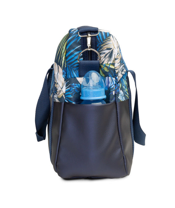 Еко Кожена Чанта За Количка Blue Parrots --- BebeMama