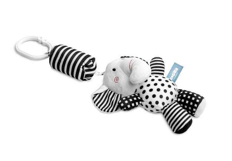 Черно-Бяла Висулка За Количка- Слон --- BebeMama