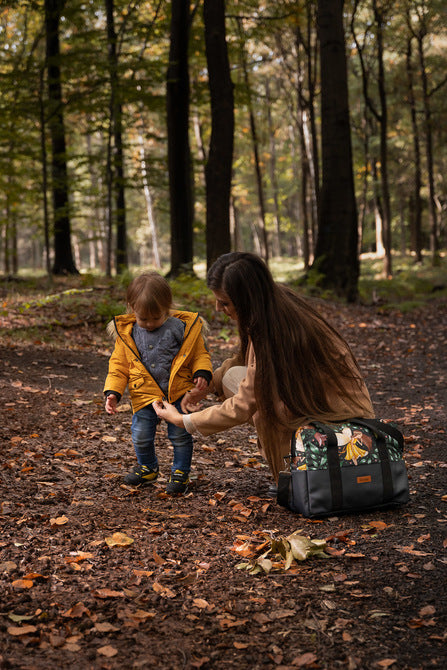 Eco bőr táska babakocsira fehér Forest Adventure