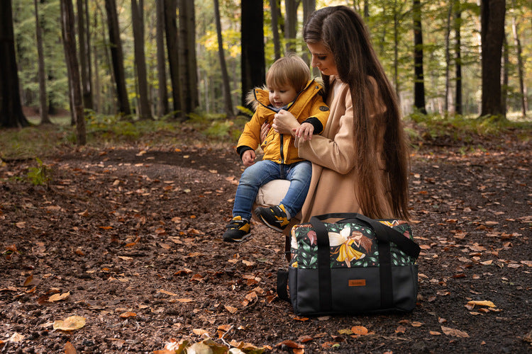 Eco bőr táska babakocsira fehér Forest Adventure