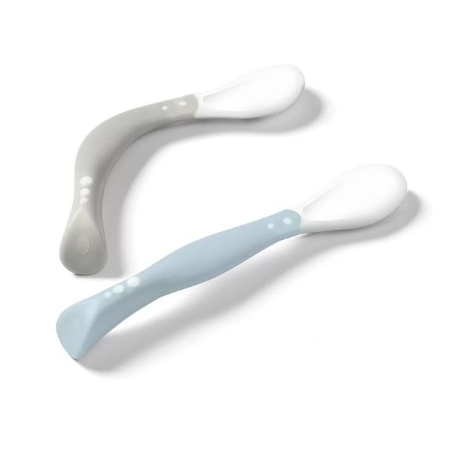 Гъвкави Лъжици 2Бр Сива+Синя --- BebeMama