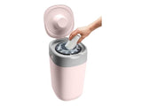 Recipient pentru scutece folosit, roz, tip răsucire