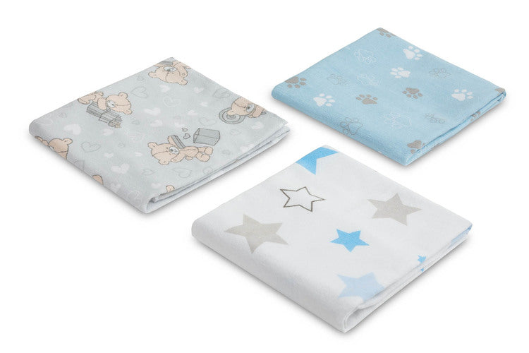 Пелена За Момче (3 Бр.) 50X60 --- BebeMama