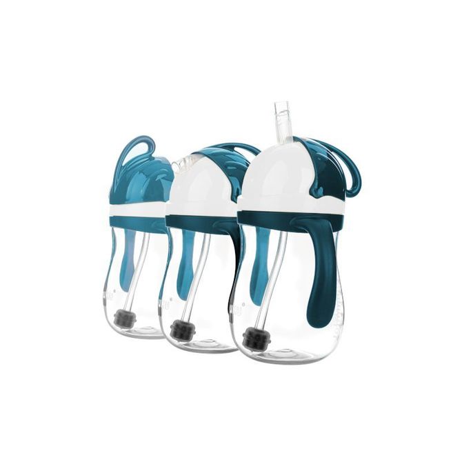 Чаша Със Сламка Синьо/Бяла --- BebeMama