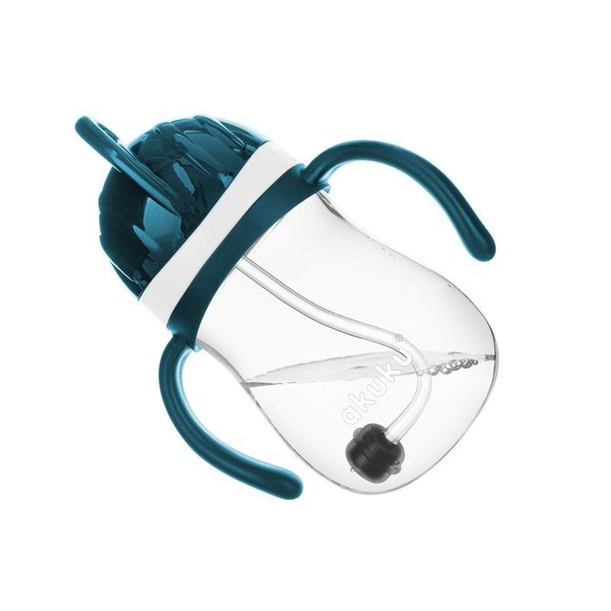 Чаша Със Сламка Синьо/Бяла --- BebeMama