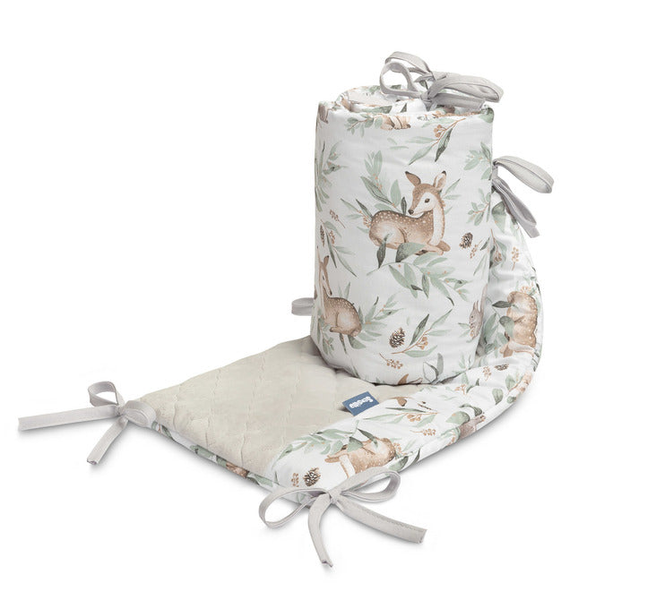 Обиколник За Легло Deers Grey Plush Karo --- BebeMama