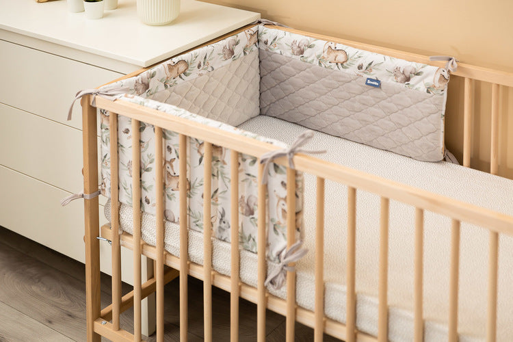 Обиколник За Легло Deers Grey Plush Karo --- BebeMama