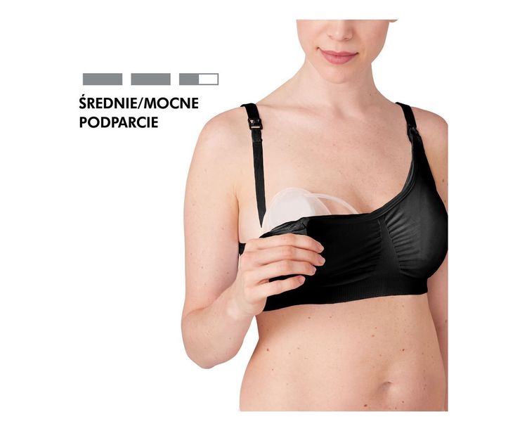 Сутиен За Кърмене И Изцеждане 3В1 S Черен --- BebeMama